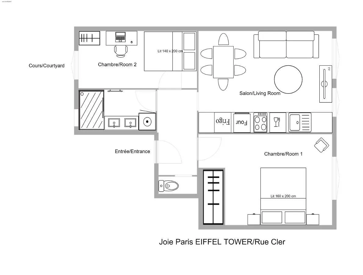 Joie Tour Eiffel - Rue Cler Apartamento Paris